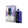 Ria blueberry punch vape disposable by RIA VAPE showing the curved aurora screen and leather body